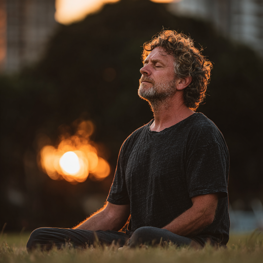 Літні люди займаються йогою